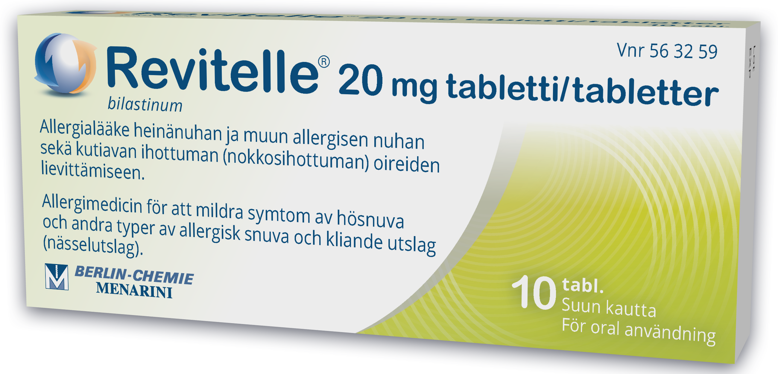 Revitelle® 20 mg -tablettien pakkaus